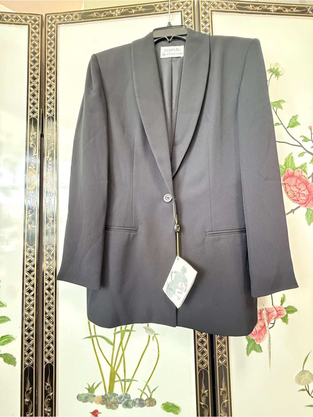 Clean & Professional Vintage (NWT) Black Shawl Collar Blazer Corpcore, Quiet lux